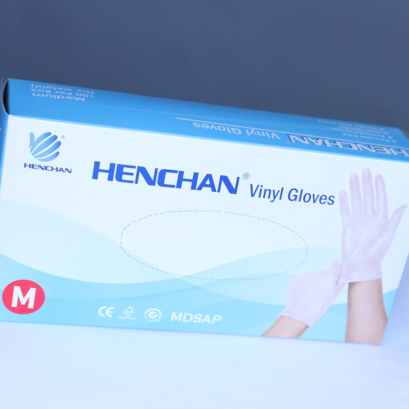 box of vinyl gloves