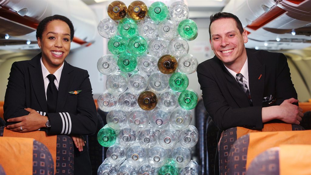 easyJet uniforms made from recycled plastic bottles