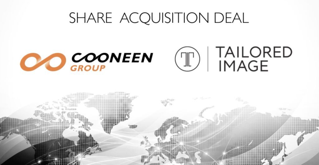 Cooneen Group announces share acquisition deal with Tailored Image Ltd